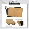 imageDII Natural Coir Doormat Decorative Hello Mat 17x29 BonjourHi Stripes
