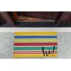 imageDII Natural Coir Doormat Decorative Hello Mat 17x29 BonjourHi Stripes