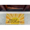 imageDII Natural Coir Doormat Decorative Hello Mat 17x29 BonjourYellow Hello Sunshine