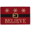 imageDII Christmas Welcome Mat Outdoor Natural Coir Doormat ampamp Porch Dcor 17x29 JoyBelieve Santa