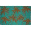 imageDII Floral Design Collection Natural Coir Doormat 17x29 Blue PeoniesPalm Beach