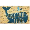 imageDII Fun Greetings Home Dcor IndoorOutdoor Natural Coir Fiber Doormat 18x30 Hang Out SlothWhale Hello There