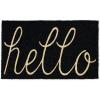 imageDII Hello Coir Fiber Doormat NonSlip Durable OutdoorIndoor Pet Friendly 18x30 Black