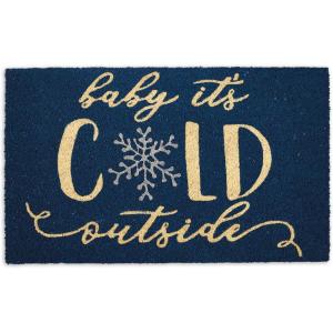 imageDII Christmas Welcome Mat Outdoor Natural Coir Doormat ampamp Porch Dcor 17x29 JoyBaby Its Cold