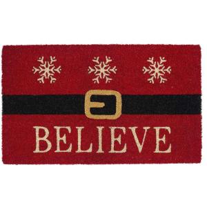 imageDII Christmas Welcome Mat Outdoor Natural Coir Doormat ampamp Porch Dcor 17x29 JoyBelieve Santa