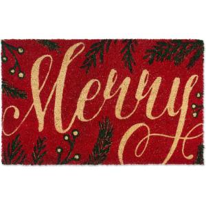 imageDII Christmas Welcome Mat Outdoor Natural Coir Doormat ampamp Porch Dcor 17x29 JoyMerry