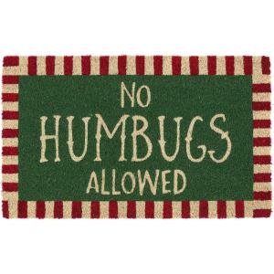 imageDII Christmas Welcome Mat Outdoor Natural Coir Doormat ampamp Porch Dcor 17x29 JoyNo Humbugs