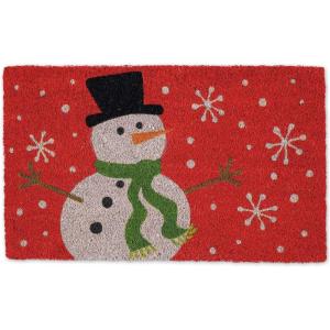 imageDII Christmas Welcome Mat Outdoor Natural Coir Doormat ampamp Porch Dcor 17x29 JoySnowman