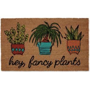 imageDII Floral Design Collection Natural Coir Doormat 17x29 Blue PeoniesFancy Plants