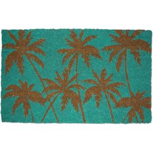 imageDII Floral Design Collection Natural Coir Doormat 17x29 BouquetPalm Beach