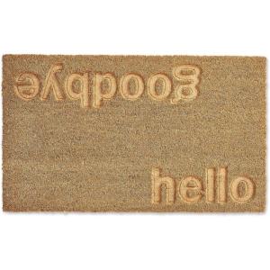 imageDII Greetings Collection Natural Coir Doormat 18x30 HelloGoodbyeHelloGoodbye Engraved
