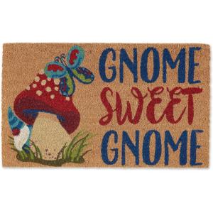 imageDII Heavy Duty Coir Doormat with Nonslip Vinyl Backing Welcome Mat Outdoor Entry Way ampamp Front Porch Dcor Home 17x29Gnome Sweet Gnome