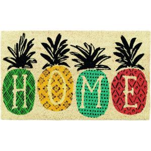 imageDII Heavy Duty Coir Doormat with Nonslip Vinyl Backing Welcome Mat Outdoor Entry Way ampamp Front Porch Dcor Home 17x29Pineapple Home