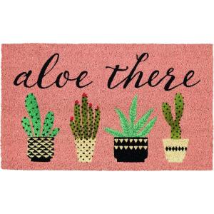imageDII Natural Coir Doormat Decorative Hello Mat 17x29 BonjourAloe There