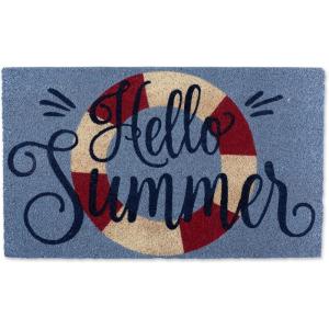 imageDII Natural Coir Doormat Decorative Hello Mat 17x29 BonjourHello Summer