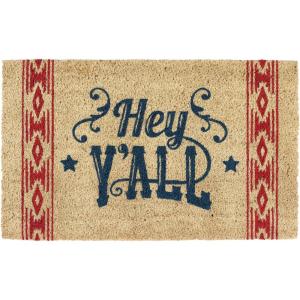 imageDII Natural Coir Doormat Decorative Hello Mat 17x29 BonjourHey Yall