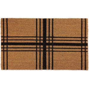 imageDII Natural Coir Geometric Modern Outdoor Door Mat Front Porch Dcor 17x29 Blue MosaicFarmhouse Plaid