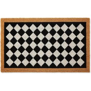 imageDII Natural Coir Geometric Modern Outdoor Door Mat Front Porch Dcor 17x29 Blue MosaicHarlequin