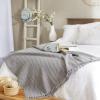 imageDII Industrial Tonal Textured Woven Throw 50x60 French BlueCool Gray