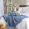 imageDII Industrial Tonal Textured Woven Throw 50x60 French BlueFrench Blue