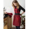 imageDII Kitchen Collection Gingham Check RedBlack ApronRedBlack