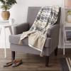 imageDII New Traditional 2Tone Chevron Stripe Throw 50x60 BlackStone