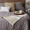 imageDII New Traditional 2Tone Chevron Stripe Throw 50x60 BlackStone