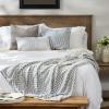 imageDII Plush Throw Collection Chevron Farmhouse Blanket 50x60 Barn RedGray
