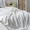 imageDII Plush Throw Collection Chevron Farmhouse Blanket 50x60 Barn RedGray