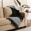 imageDII Striped Throw Collection Urban Cityscape BorderBlack