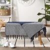 imageDII Striped Throw Collection Urban Cityscape BorderNavy