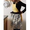 imageDII Womens Cotton Skirted Kitchen Apron for Cooking Baking ampamp Crafts Adjustable with Generous Waist Ties Black Daisy One Size