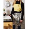 imageDII Womens Cotton Skirted Kitchen Apron for Cooking Baking ampamp Crafts Adjustable with Generous Waist Ties Black Daisy One Size