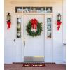 imageNatural Coir Front Door Mat Outdoor Collection Decorative Checkered Doormat with Heavy Duty PVC Backing 17x29 HelloBuffalo Check Welcome