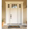 imageNatural Coir Front Door Mat Outdoor Collection Decorative Checkered Doormat with Heavy Duty PVC Backing 17x29 HelloHello