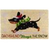 imageDII Christmas Coir Door Mat Outdoor Cat ampamp Dog Themed Doormat for Animal Lovers 17x29 Dear Santa Ive Been PurrfectDachshund Through the Snow