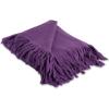 imageDII Fuzzy and Soft Collection Compact Fleece Microfiber Blanket 36x54 Fringed PurpleFringed Purple