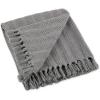 imageDII Industrial Tonal Textured Woven Throw 50x60 French BlueCool Gray