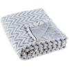 imageDII Plush Throw Collection Chevron Farmhouse Blanket 50x60 Barn RedFrench Blue