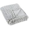 imageDII Plush Throw Collection Chevron Farmhouse Blanket 50x60 Barn RedGray