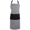imageDII Unisex Jacquard Chef Apron Geometric Black ampamp White 32x28 Triangle
