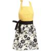 imageDII Womens Cotton Skirted Kitchen Apron for Cooking Baking ampamp Crafts Adjustable with Generous Waist Ties Black Daisy One Size