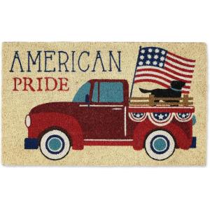 imageDII 4th of July Home Dcor IndoorOutdoor Doormat 18x30 Patriotic Truck