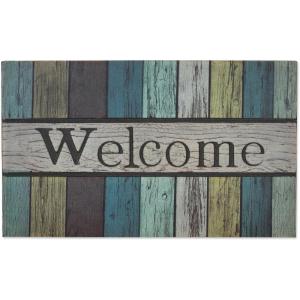 imageDII Heavy Duty NonSlip OutdoorIndoor Printed Flocked Doormat 18x30 Welcome StonesPainted Fence