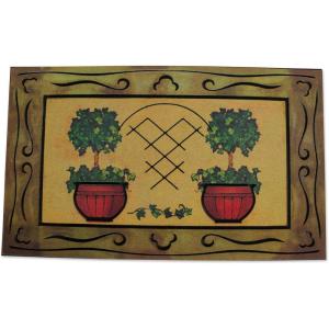 imageDII Heavy Duty NonSlip OutdoorIndoor Printed Flocked Doormat 18x30 Welcome StonesTopiary