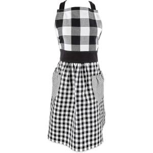 imageDII Kitchen Collection Gingham Check RedBlack ApronBlack