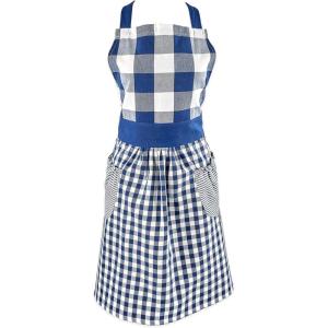 imageDII Kitchen Collection Gingham Check RedBlack ApronNavy
