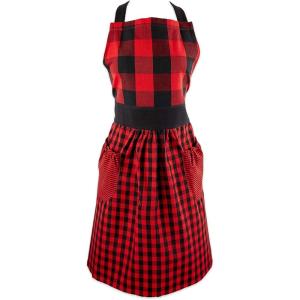 imageDII Kitchen Collection Gingham Check RedBlack ApronRedBlack