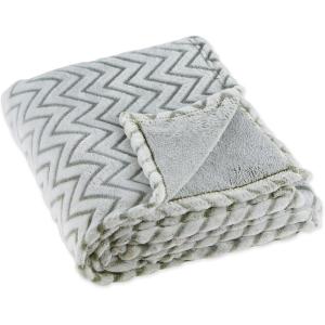 imageDII Plush Throw Collection Chevron Farmhouse Blanket 50x60 Barn RedSage