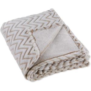 imageDII Plush Throw Collection Chevron Farmhouse Blanket 50x60 Barn RedStone